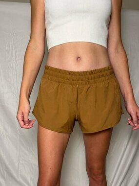 Offline by Aerie Real Me Running Shorts Brown | Size S